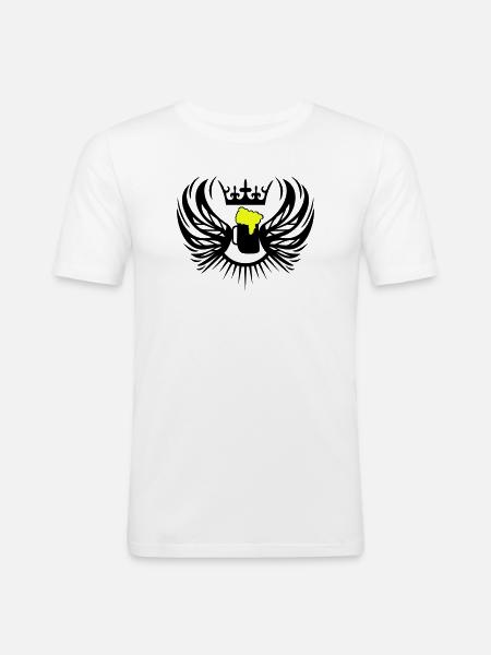 bier_wappen2 - Men's Slim Fit T-Shirt - white