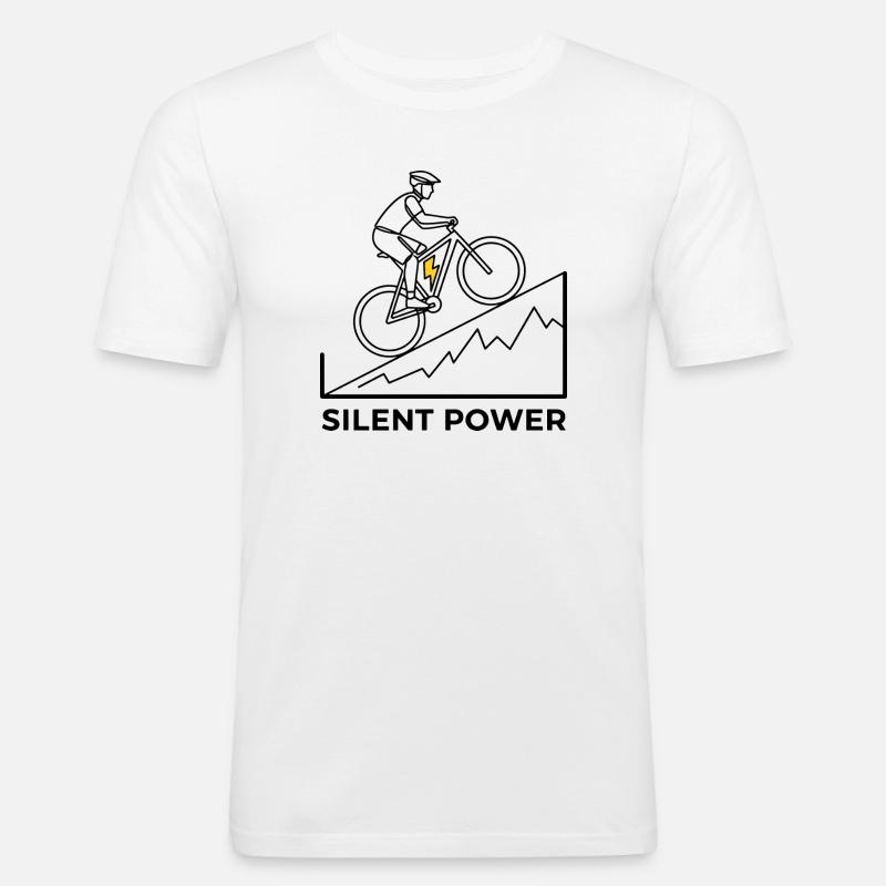 Montée éclair - T-shirt près du corps Homme - blanc