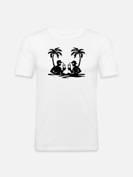Fête d’équipe de fin d’année - T-shirt près du corps Homme - blanc