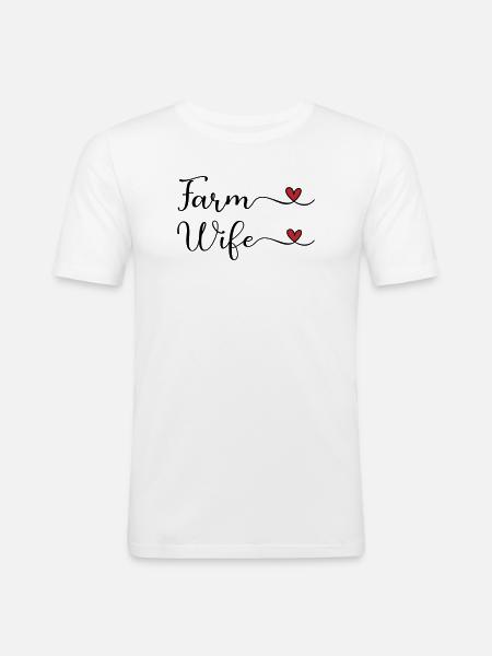Bauernfrau - Männer Slim Fit T-Shirt - Weiß