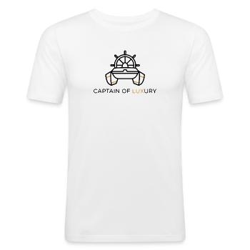 Luxury Catamaran Line Art - Men's Slim Fit T-Shirt - white - Front - Nik (191cm)