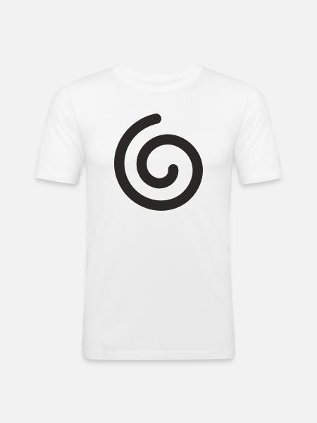 Spiral – Minimalist Symbol Design - Men's Slim Fit T-Shirt - white