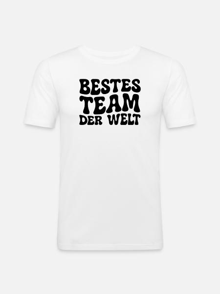Bestes Team der Welt - Männer Slim Fit T-Shirt - Weiß