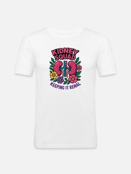 Kidney Squad Keeping It Renal - Men's Slim Fit T-Shirt - white