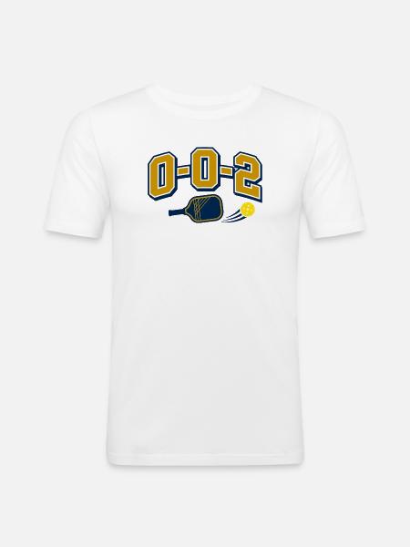 0-0-2 Pickleball Shirt - Fight Begins - Men's Slim Fit T-Shirt - white