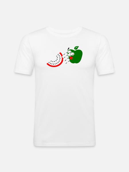 Fruit - T-shirt près du corps Homme - blanc