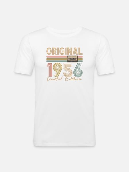 70e anniversaire, 70 ans - T-shirt près du corps Homme - blanc