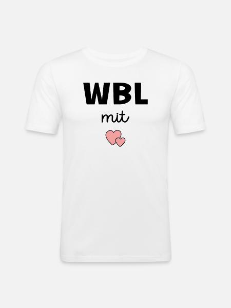 Wohnbereichsleitung Herz Pflege - Männer Slim Fit T-Shirt - Weiß