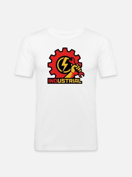 Electrician Gear Logo - Men's Slim Fit T-Shirt - white