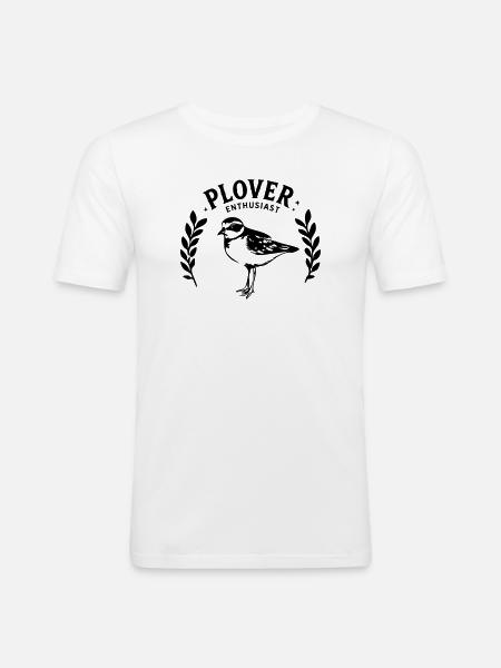 Plover Enthusiast Black Shorebird Birdwatching - Men's Slim Fit T-Shirt - white