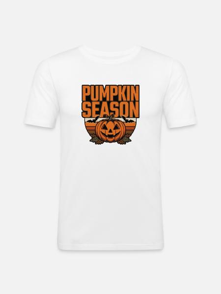 Pumpkin Halloween – Pumpkin Season - Men's Slim Fit T-Shirt - white