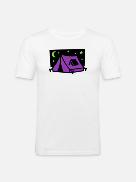 Festival Tent Night Logo - Men's Slim Fit T-Shirt - white