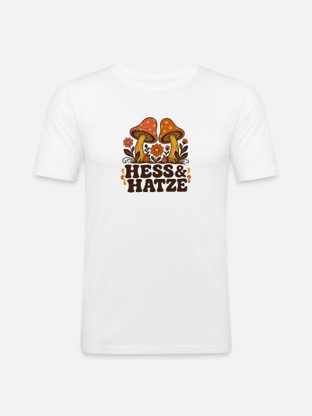 Hess and Hatze Retro Psychedelic - Men's Slim Fit T-Shirt - white