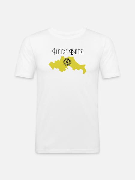 Ile de Batz - T-shirt près du corps Homme - blanc