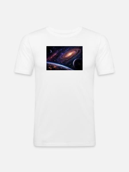 Cosmos - Men's Slim Fit T-Shirt - white