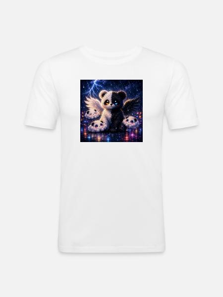 Echo Panda – Double Édition Esprit - T-shirt près du corps Homme - blanc
