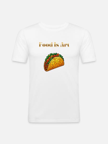 Food Is Art ... Taco - Men's Slim Fit T-Shirt - white