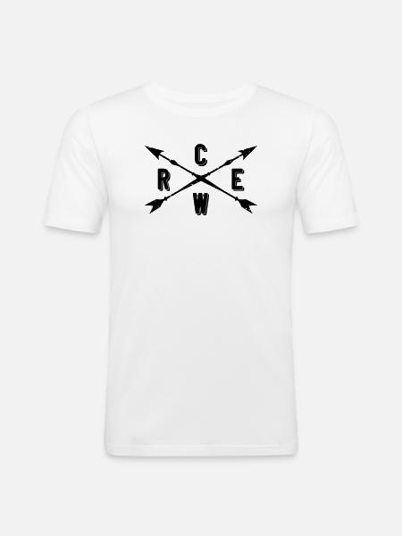 Crew Pfeile - Männer Slim Fit T-Shirt - Weiß
