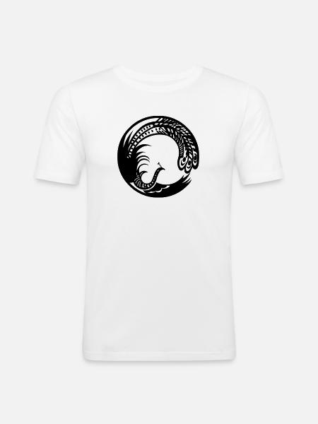 Peacock - Men's Slim Fit T-Shirt - white