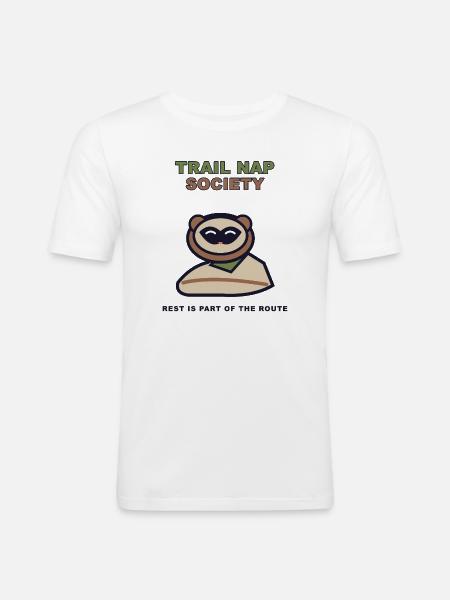 Trail Nap Society - Männer Slim Fit T-Shirt - Weiß