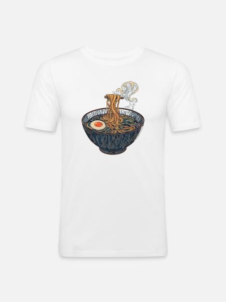 Slurping expressly allowed - Men's Slim Fit T-Shirt - white
