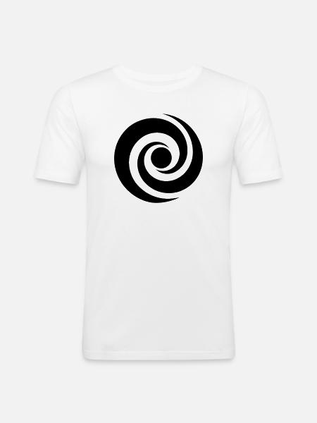 Japanese Spiral - Men's Slim Fit T-Shirt - white
