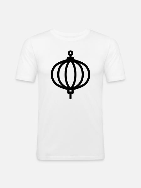 Chinese Lantern - Men's Slim Fit T-Shirt - white
