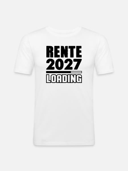 Pension 2027 Loading - Men's Slim Fit T-Shirt - white