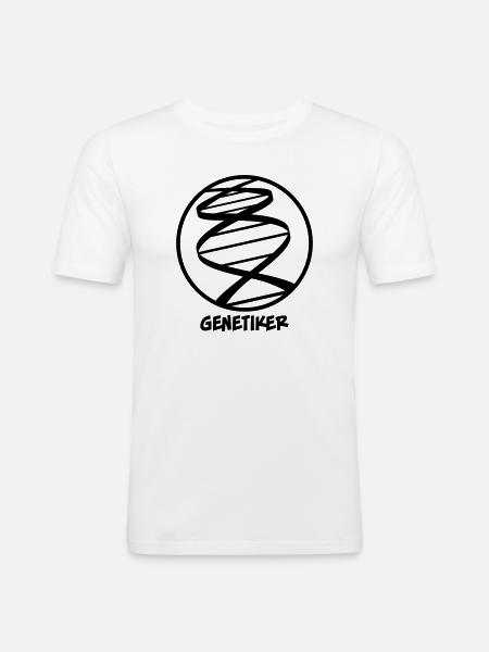 Genetiker - Männer Slim Fit T-Shirt - Weiß