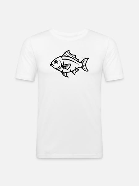 Rotschnappsfisch - Männer Slim Fit T-Shirt - Weiß