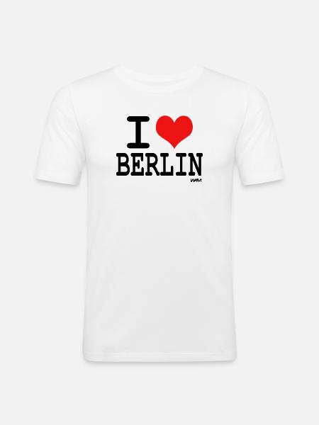 i love berlin - Men's Slim Fit T-Shirt - white