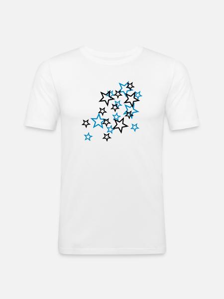 stars - Men's Slim Fit T-Shirt - white