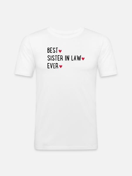 Best sister in law - Men's Slim Fit T-Shirt - white