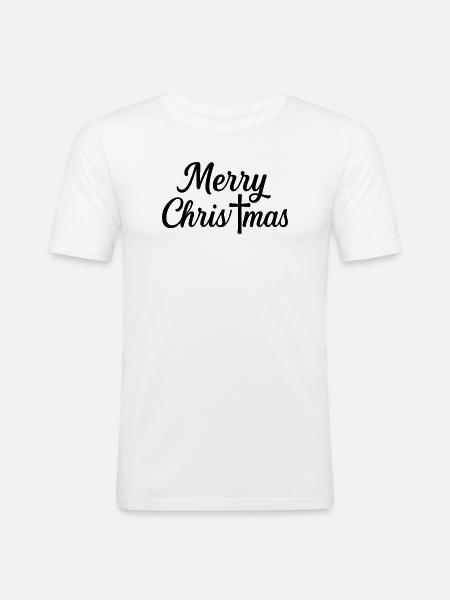 Sjov jule T-shirt gave - Herre Slim Fit T-Shirt - hvid
