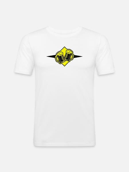 Beer Mug Beer Icon - Men's Slim Fit T-Shirt - white
