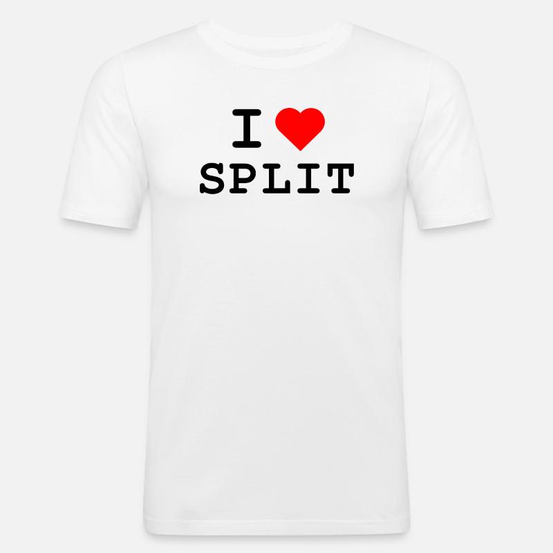 J’adore Split - Ich liebe Split - T-shirt près du corps Homme - blanc