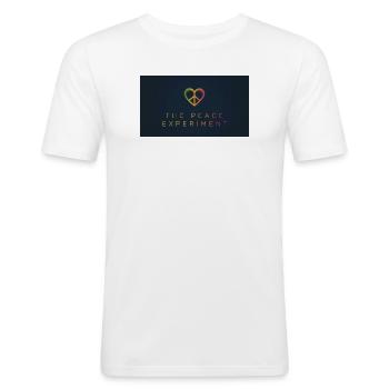 The Peace Experiment - Men's Slim Fit T-Shirt - white - Front - Nik (191cm)