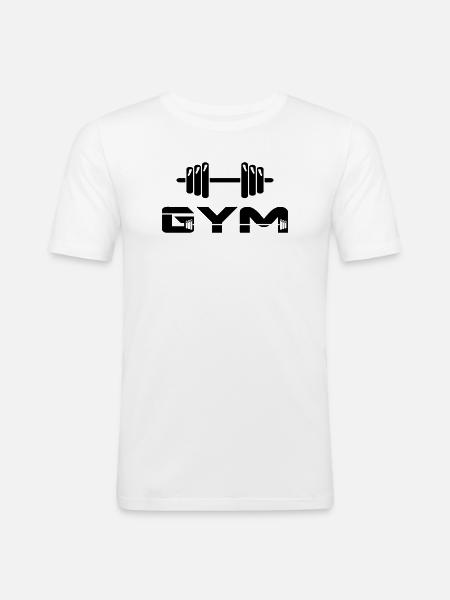altère gym musculation - T-shirt près du corps Homme - blanc