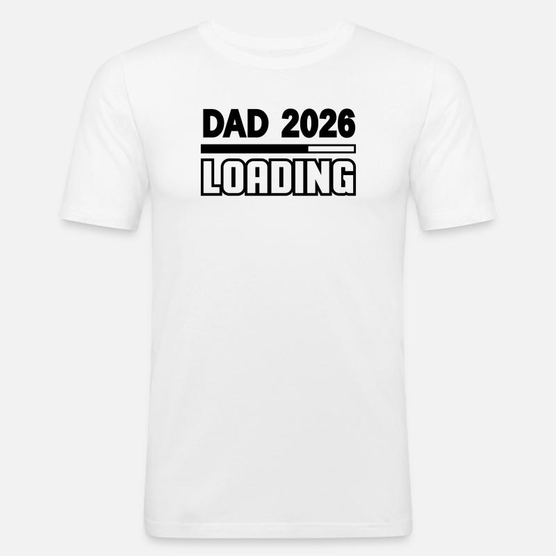 dad_2026_loading - Männer Slim Fit T-Shirt - Weiß