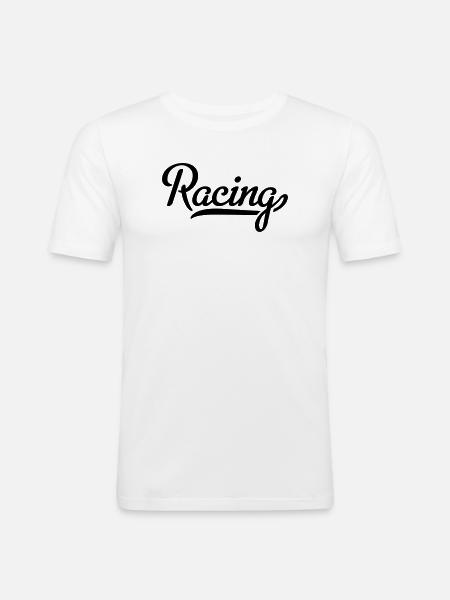 6061912 121984375 racing - Men's Slim Fit T-Shirt - white