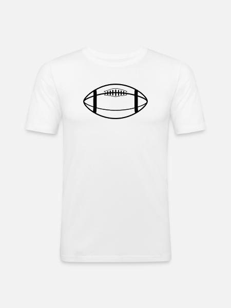 rugby ball - Men's Slim Fit T-Shirt - white