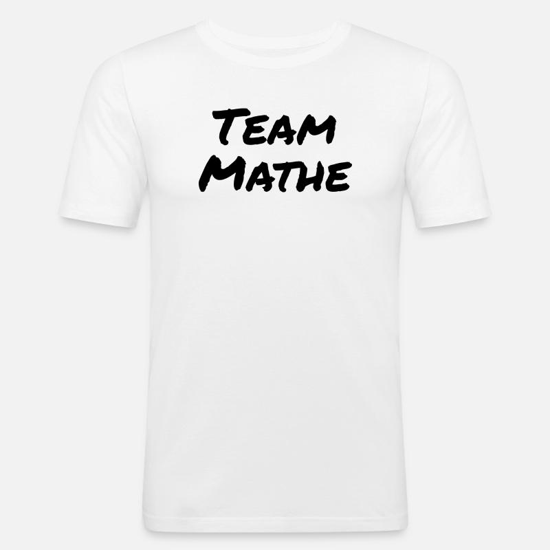 Team Math - Men's Slim Fit T-Shirt - white