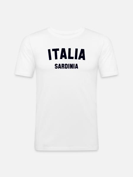 SARDINIA Italia Italy - Men's Slim Fit T-Shirt - white