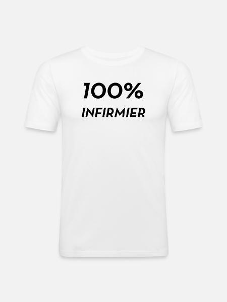 Nurse PKrankenschwester Infirmier Infirmière - Men's Slim Fit T-Shirt - white