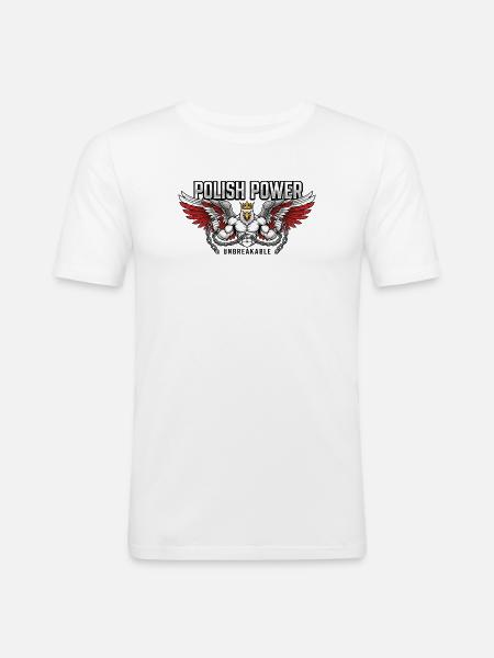 Polish Power - Husaria Gym Beast - Men's Slim Fit T-Shirt - white