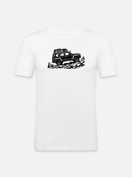 La puissance du sentier – tout-terrain - T-shirt près du corps Homme - blanc