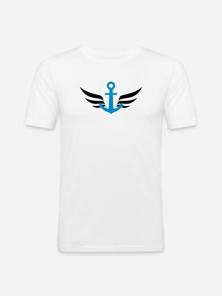 Seemann / Boot / Marine / Meer / Fischer - Männer Slim Fit T-Shirt - Weiß