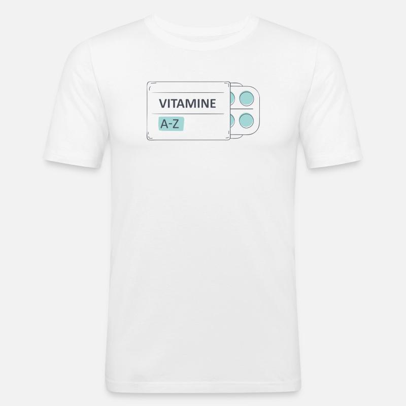 Medikamente Pillen Tabletten Packung - Männer Slim Fit T-Shirt - Weiß