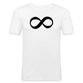 Unendlich - Männer Slim Fit T-Shirt - Weiß - Vorne - Nik (191cm)