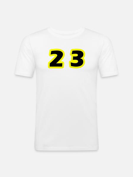 23 Number symbol - Men's Slim Fit T-Shirt - white